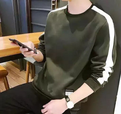 Clickwell Trend Solid Men Round Neck Reversible Silver T-Shirt