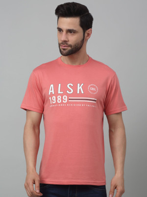 CANTABIL Typography Men Round Neck Pink T-Shirt