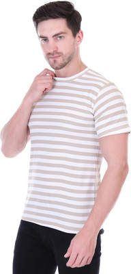 swastika vastram Striped Men Round Neck Multicolor T-Shirt
