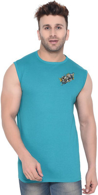 Blisstone Graphic Print Men Round Neck Light Green T-Shirt