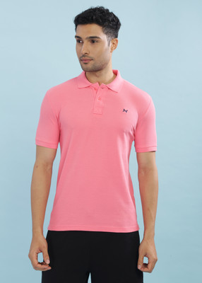 Force NXT Solid Men Polo Neck Red T-Shirt