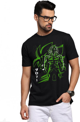 BROTEES Printed Men Round Neck Black T-Shirt