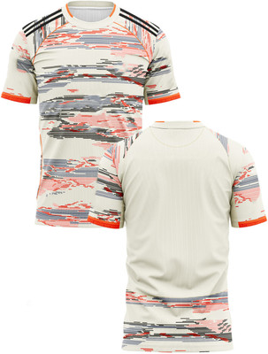 IZON Printed Men Round Neck White T-Shirt