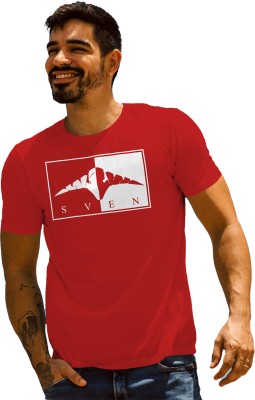 GoofKart Printed, Typography Men Round Neck Red T-Shirt