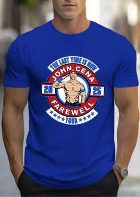 NS Creations Superhero Men Round Neck Blue T-Shirt