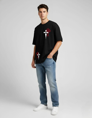 TheInfiniteWear Graphic Print Men Round Neck Black T-Shirt