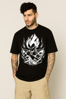JoyandHappiness Printed Men Round Neck Black T-Shirt