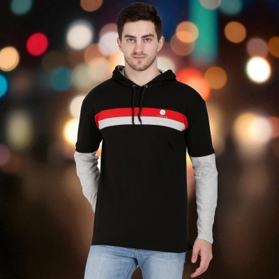 FARICON Solid, Colorblock Men Round Neck Multicolor T-Shirt