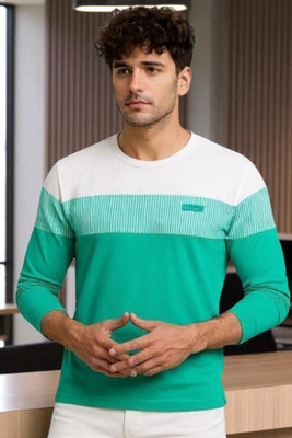 Autna Printed Men Round Neck Green T-Shirt