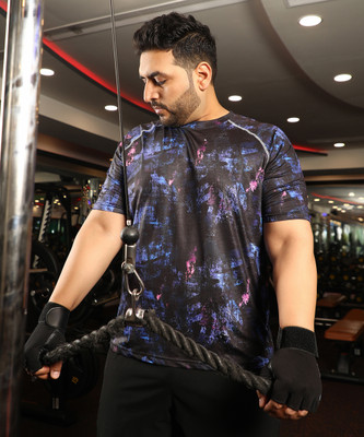 Instafab Plus Printed Men Crew Neck Multicolor T-Shirt