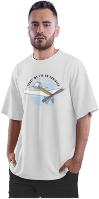 GPGARMENTSS Solid Men Round Neck White T-Shirt