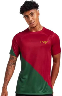 Thiva Typography Men Round Neck Maroon, Green T-Shirt