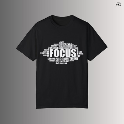 Kattar Printed Men Round Neck Black T-Shirt