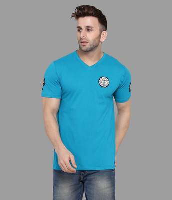 Trendfull Printed Men V Neck Light Green T-Shirt