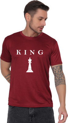 ARTI ARYA TREND Graphic Print Men Round Neck Maroon T-Shirt
