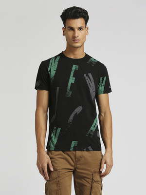 Pepe Jeans Printed Men Round Neck Black T-Shirt