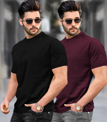 TRIPR Solid Men Round Neck Multicolor T-Shirt
