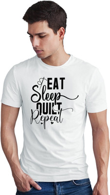 Seek Buy Love Printed Men Round Neck White T-Shirt