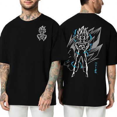 Wrodss Graphic Print Men Round Neck Black T-Shirt
