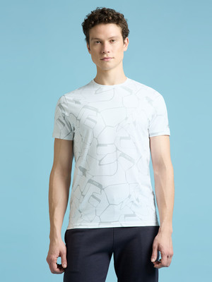 Pepe Jeans Abstract Men Crew Neck White T-Shirt