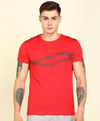 PETER ENGLAND Printed Men Round Neck Red T-Shirt