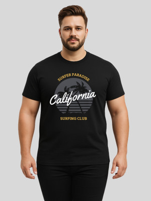 KART BLACK Printed Men Round Neck Black T-Shirt