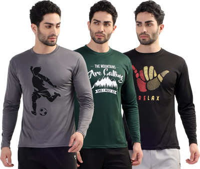 Garmin Graphic Print Men Round Neck Multicolor T-Shirt