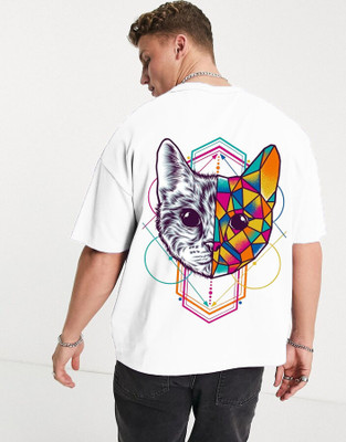 Kintu Parantu Printed Men Round Neck White T-Shirt