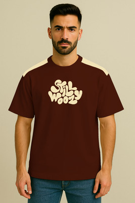 Culish Trend Graphic Print Men Round Neck Maroon T-Shirt