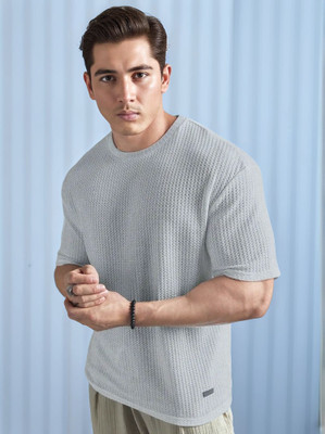 Jump Cuts Printed Men Round Neck Multicolor T-Shirt