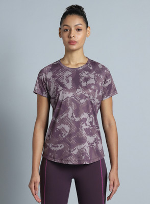 Cult Printed Women Round Neck Maroon T-Shirt