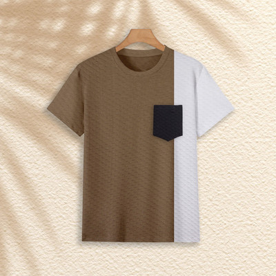 AKSHILU Colorblock Men Round Neck Multicolor T-Shirt