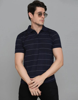 INKKR Solid Men Polo Neck Multicolor T-Shirt