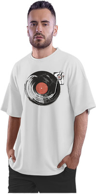 Trendy Samples Printed Men Round Neck White T-Shirt