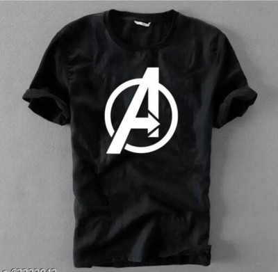 Leekan Printed Men Round Neck Black T-Shirt