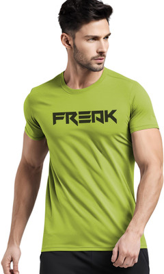 3colors Printed Men Round Neck Green T-Shirt