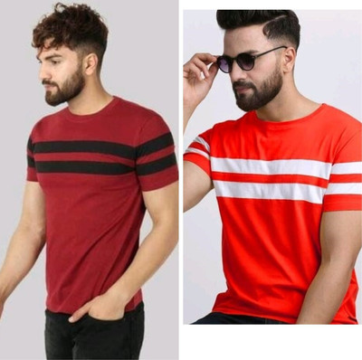 TEE TREE Printed Men Round Neck Multicolor T-Shirt