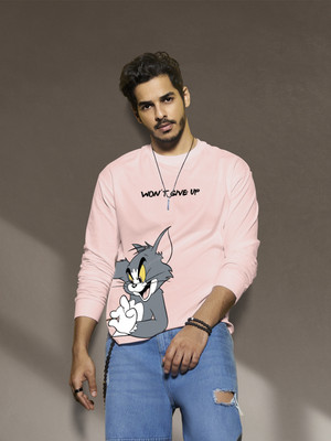 BEWAKOOF Graphic Print Men Round Neck Pink T-Shirt