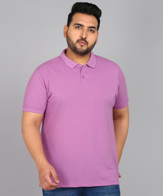 METRONAUT PLUS Solid Men Polo Neck Purple T-Shirt