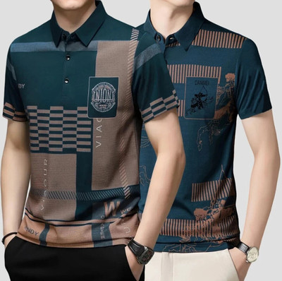 ENDGAME Printed Men Polo Neck Multicolor T-Shirt