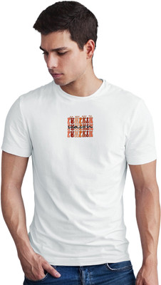 Seek Buy Love Printed Men Round Neck White T-Shirt