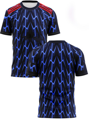 IZON Printed Men Round Neck Blue T-Shirt