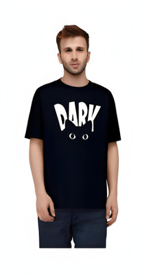 Royal Creations By Rv Printed Men Round Neck Black T-Shirt