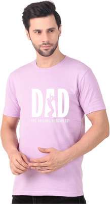 FABSTIEVE Printed Men Round Neck Pink T-Shirt