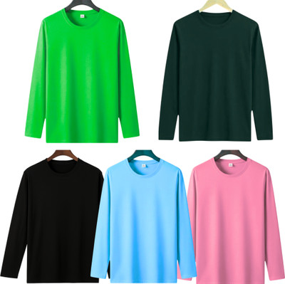 MISTY COLLECTION Solid Men Round Neck Pink, Dark Green, Light Green, Light Blue, Black T-Shirt