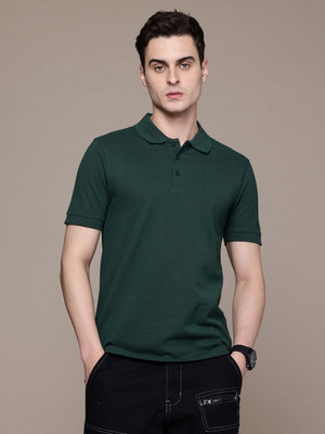Moda Rapido Graphic Print Men Polo Neck Green T-Shirt