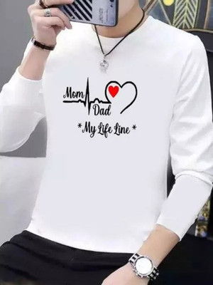 clickwell Printed Men Round Neck White T-Shirt