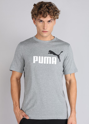 PUMA Printed Men Crew Neck Grey T-Shirt