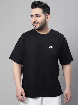 AK Solid Men Round Neck Black T-Shirt