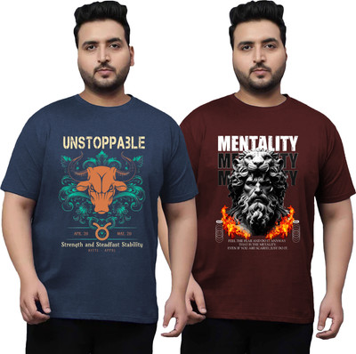 West Gate Clothing Printed Men Round Neck Multicolor T-Shirt